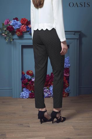 Oasis Black Spot Slim Leg Trousers